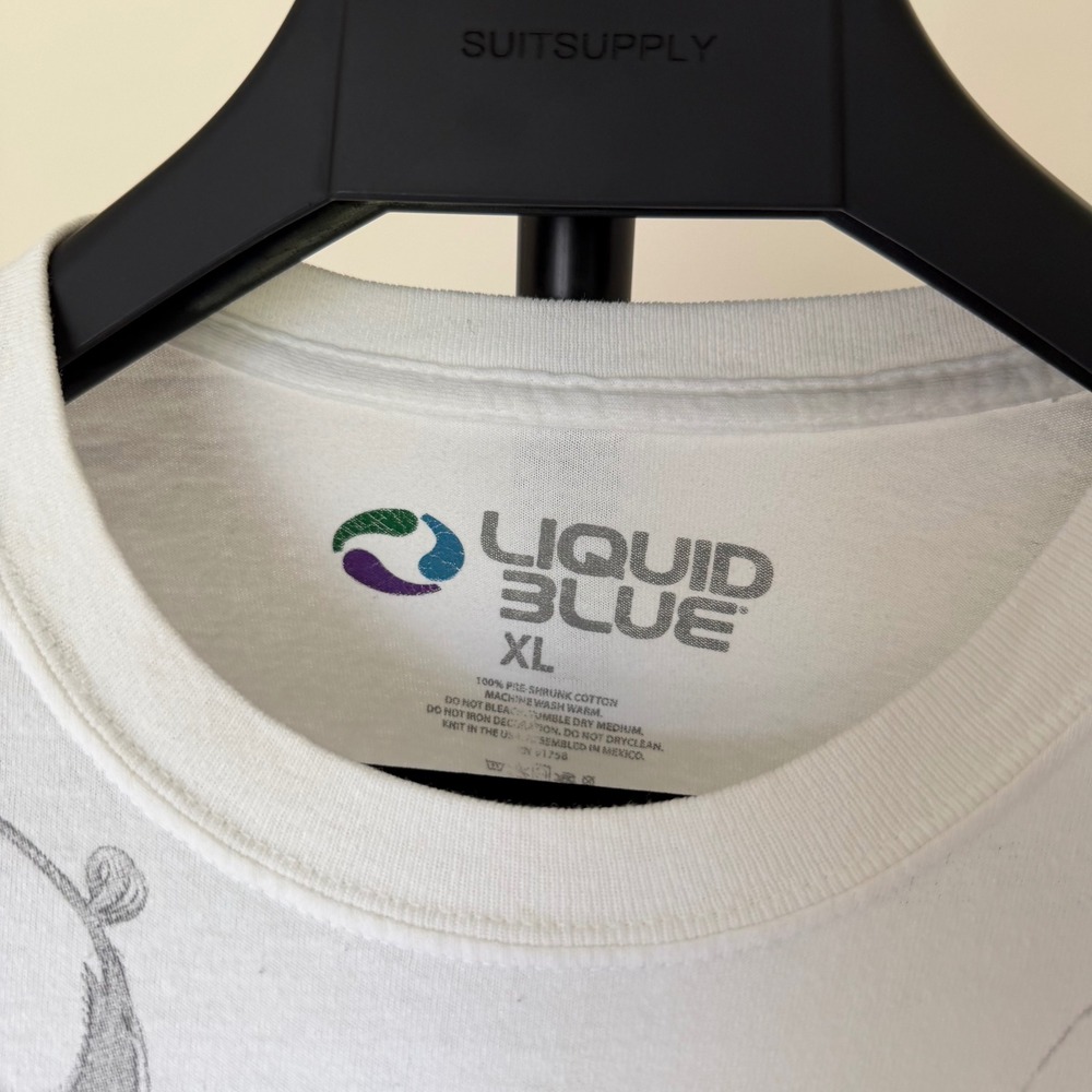 Liquid Blue Pink Floyd Sketch T-Shirt White XL Rock Band Notebook Tee - Picture 2 of 12